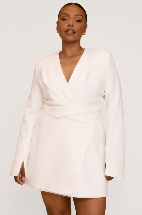 Wrap Front Blazer Dress