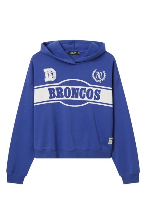 Broncos Oversized Graphic Crop Hoodie