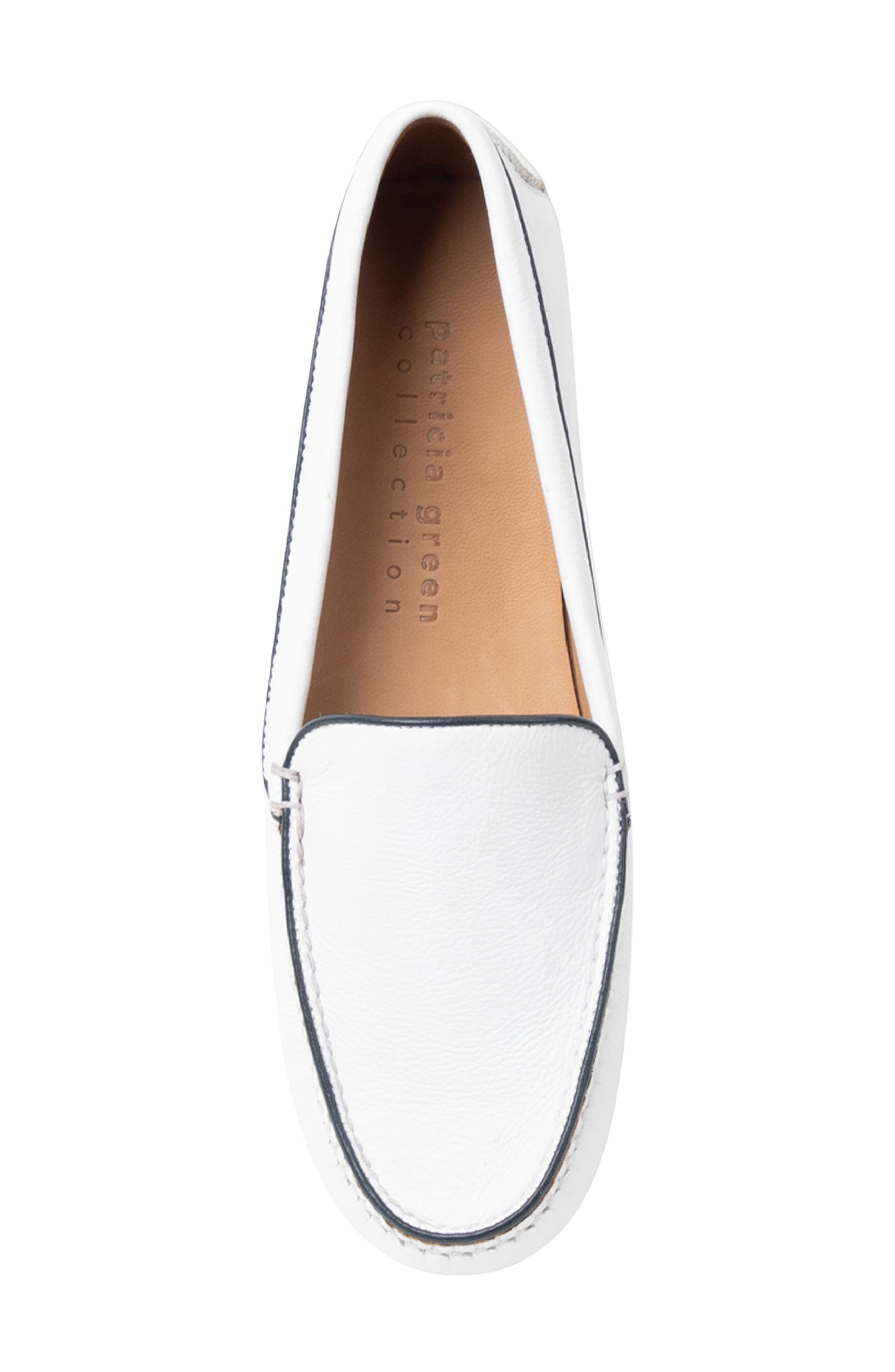 Jill Piped Driving Shoe, Alternate, color, WHITE