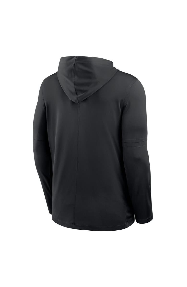 Nike Men's Nike  Black Tulane Green Wave Sideline Dri-FIT Lightweight Hooded Top, Alternate, color, Black