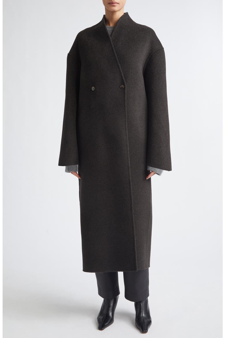 Aris Oversize Wool & Cashmere Coat, Main, color, BROWN MELANGE