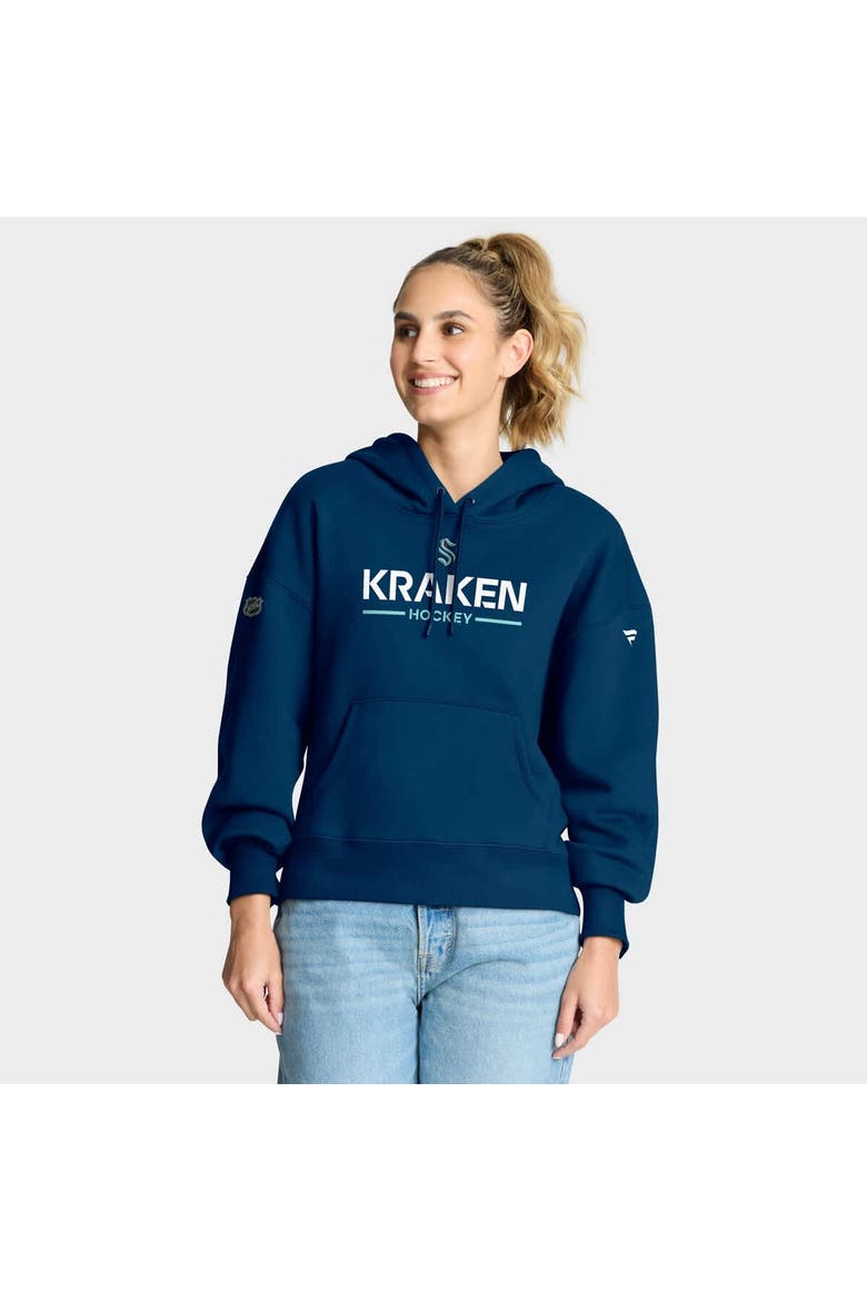 Women's Fanatics Deep Sea Blue Seattle Kraken Authentic Pro Primary Pullover Hoodie, Main, color, Navy