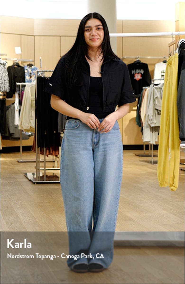 Zip-Up Poplin Crop Top, sales video thumbnail