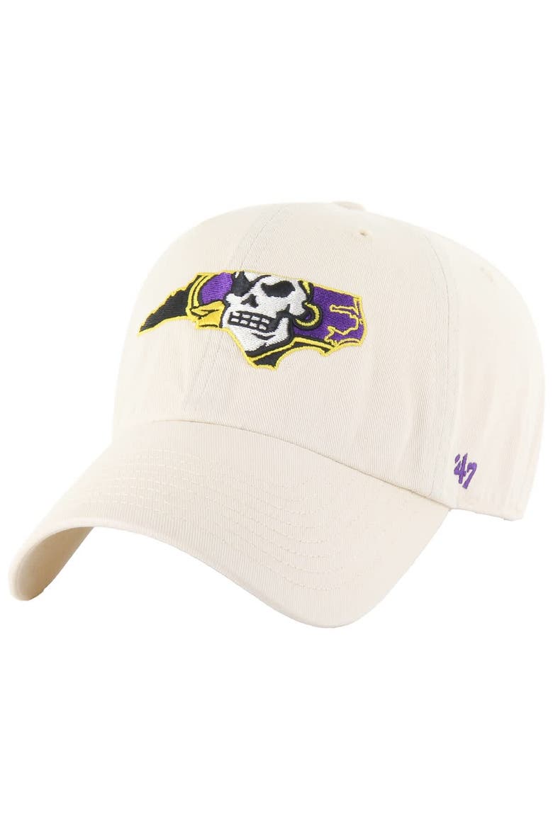 Men's '47 Natural ECU Pirates Clean Up Adjustable Hat, Main, color, Natural
