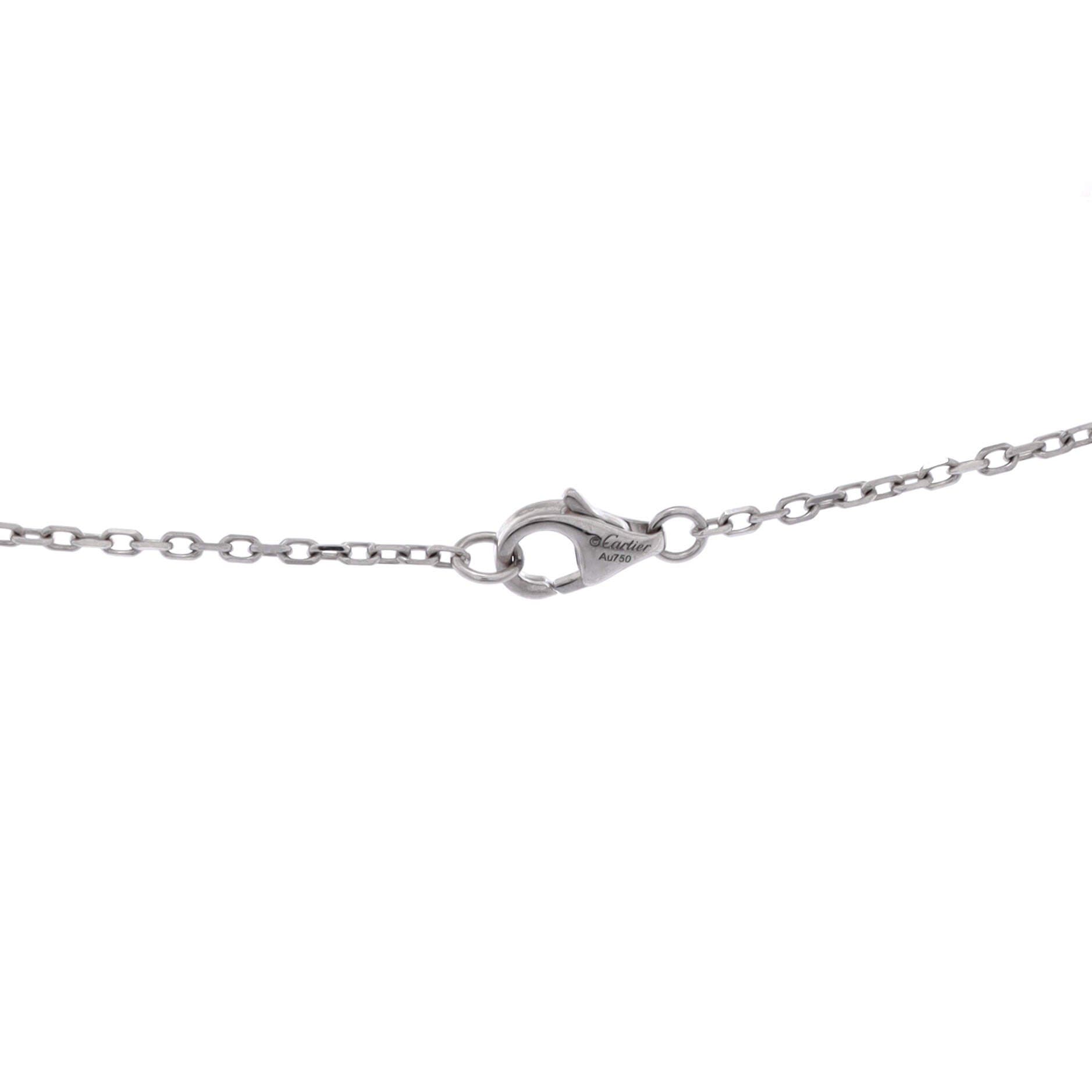 Love Interlocking Pave Necklace 18K White Gold and Diamonds, Alternate, color, Metallic Gold