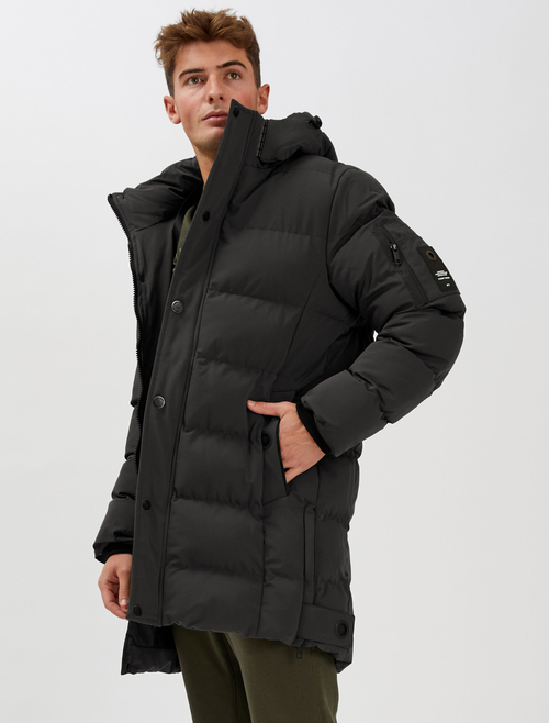 Point Zero Levi Water-resistant Packable Hooded Puffer Coat In Black