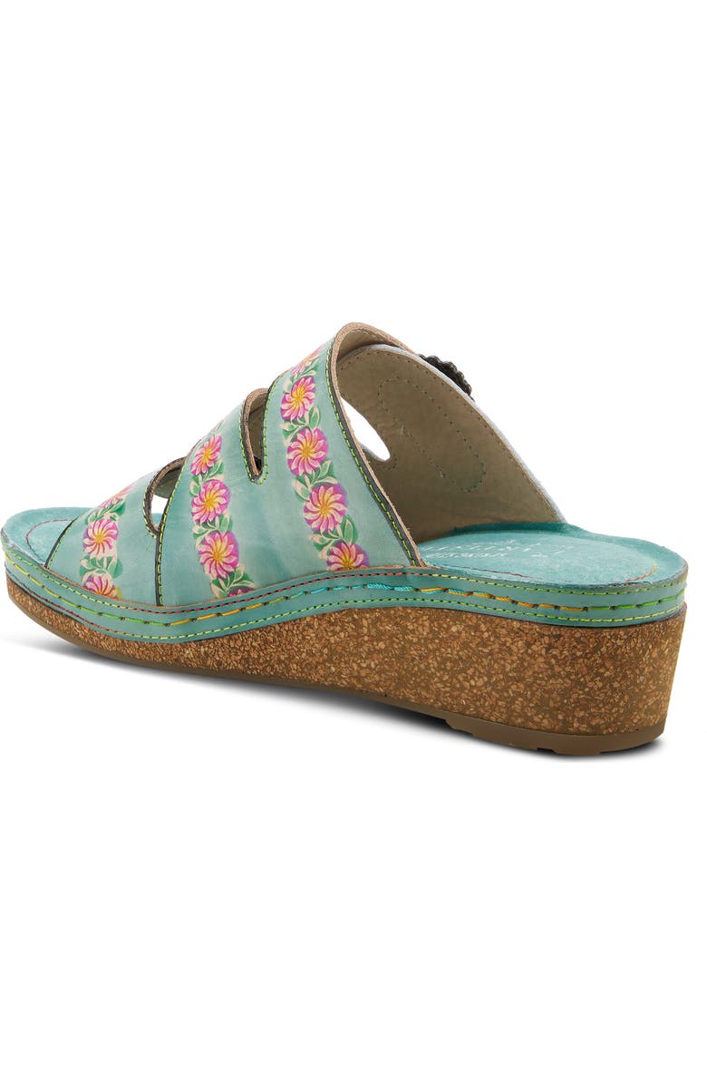 L'Artiste by Spring Step Poetry Floral Wedge Slide Sandal, Alternate, color,