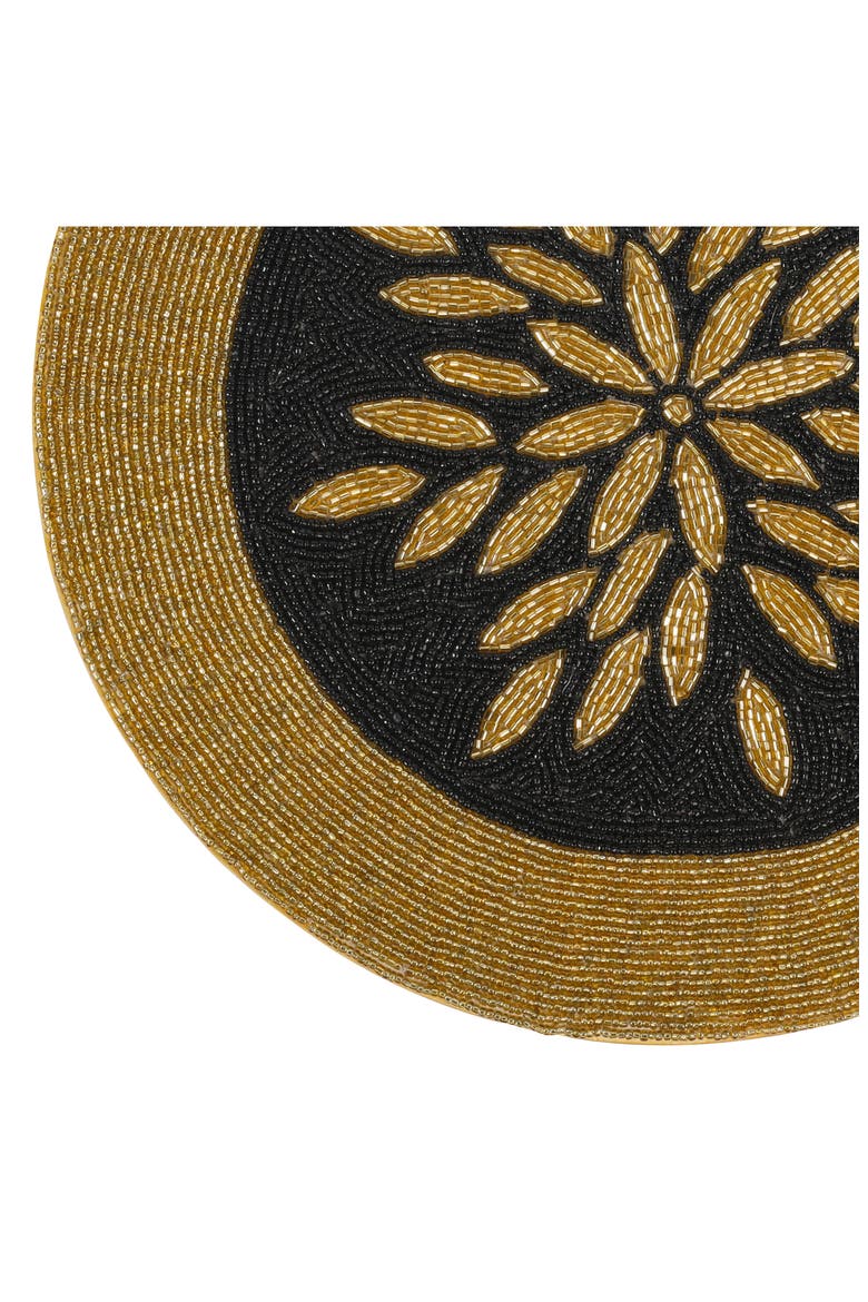 Beaded Placemat, Alternate, color, BLACK/ GOLD