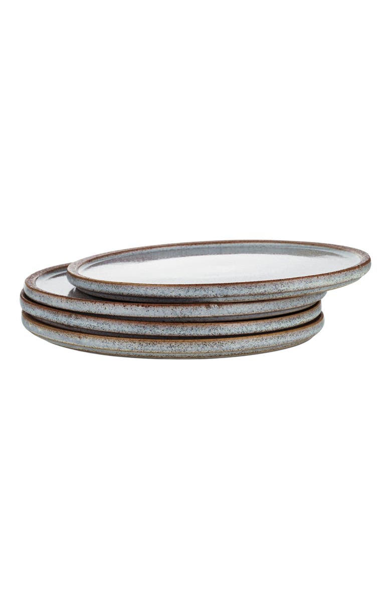 Stone Lain Vince Stoneware 4-Piece Salad Plate Set, Alternate, color, Brown