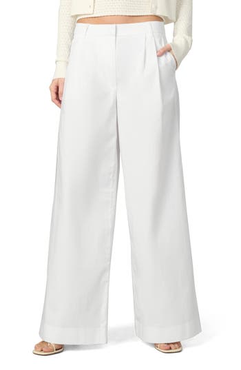 Joe's The Brody Pleated Wide Leg Pants In White