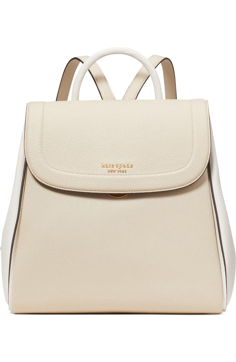 Kate Spade New York knott colorblock pebbled leather backpack, Main, color,