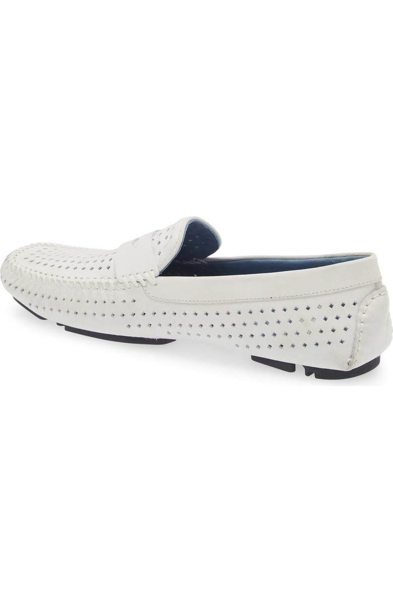 Robert Zur Flyer Perforated Driving Shoe, Alternate, color, White