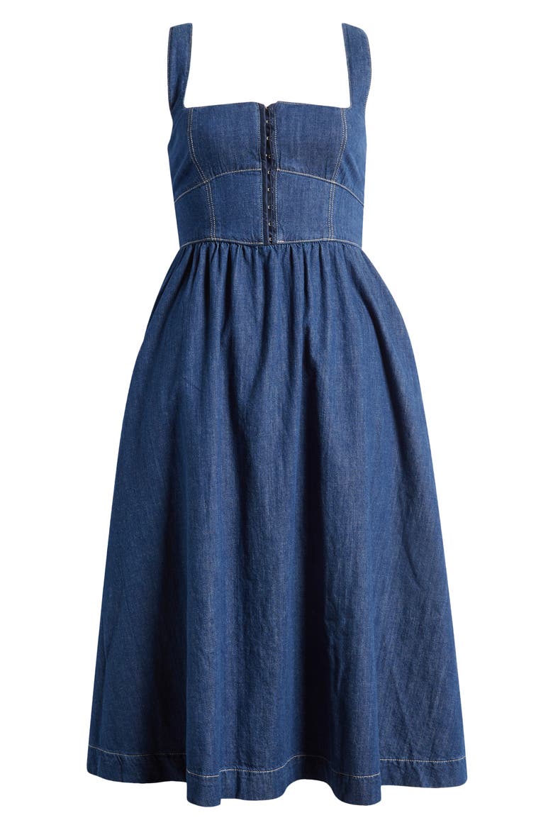 Tagliatelle Denim Dress, Alternate, color, ELLIS