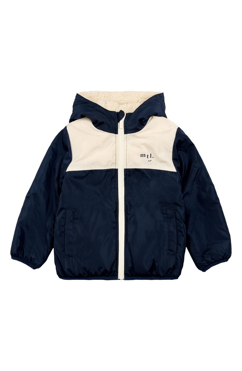 MILES THE LABEL Kids' Reversible Woven Jacket, Main, color, Navy