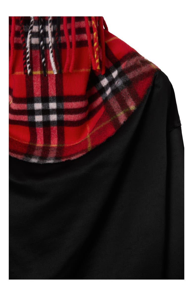 Burberry Satin and Check Scarf Top, Alternate, color, 
