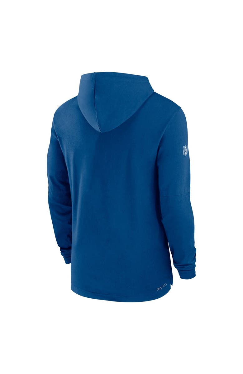 Nike Men's Nike Royal Indianapolis Colts Sideline Performance Long Sleeve Hoodie T-Shirt, Alternate, color, 