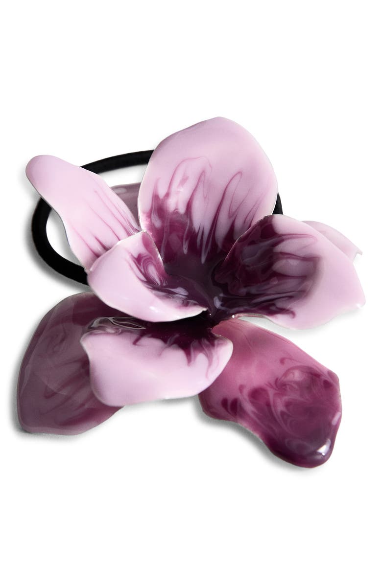 MANGO Maxi Flower Hair Tie, Alternate, color, Pink