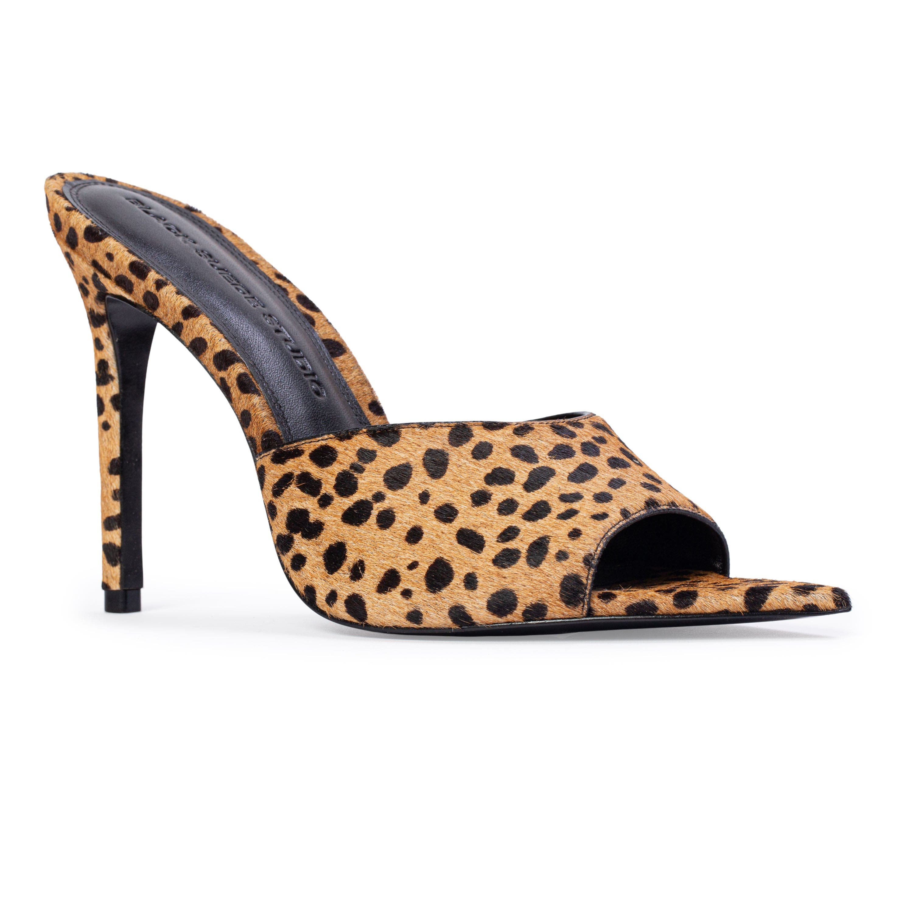 Bella 100 Mule, Alternate, color, Camel Dotted Cheetah Pony Hair