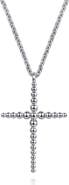 Gabriel & Co. Bujukan Sterling Silver Beaded Cross Pendant Necklace