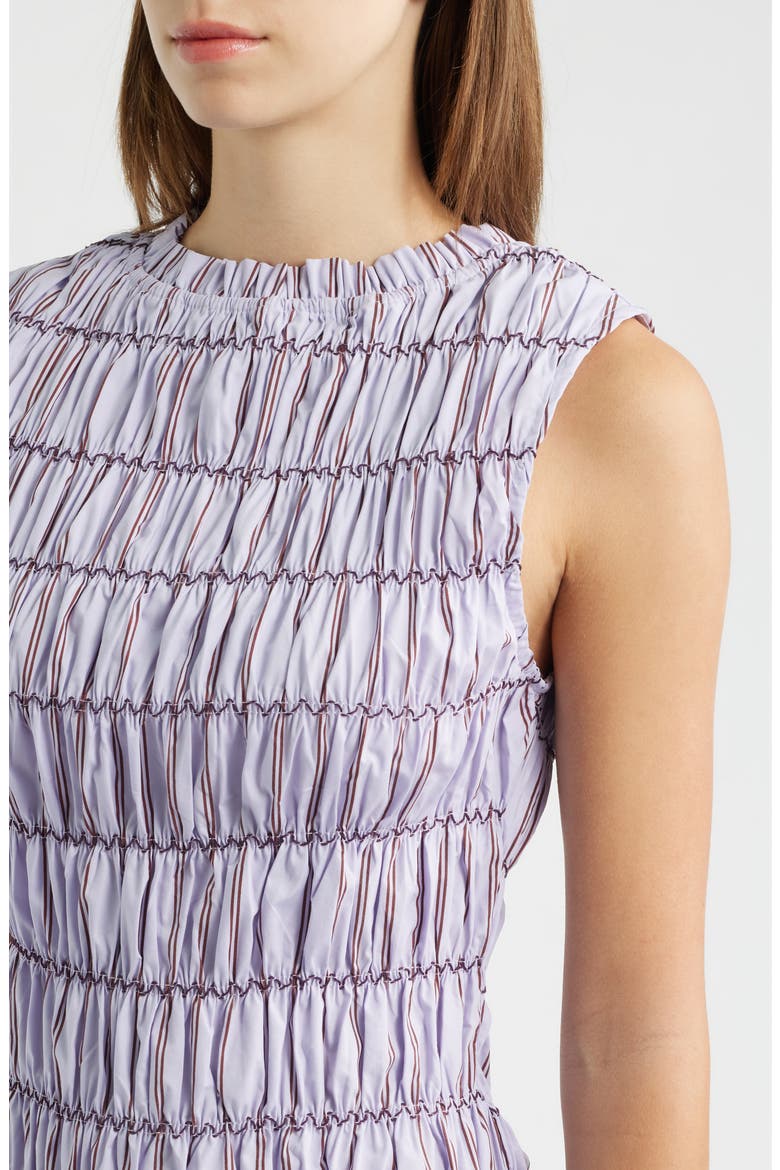 Andi Smocked Stripe Minidress, Alternate, color, PURPLE