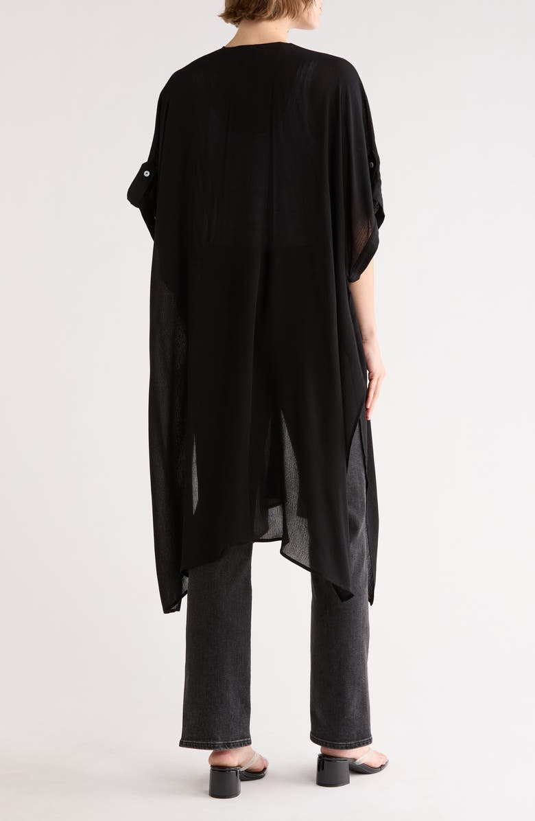 Vince Camuto Crinkle Duster, Alternate, color, Black