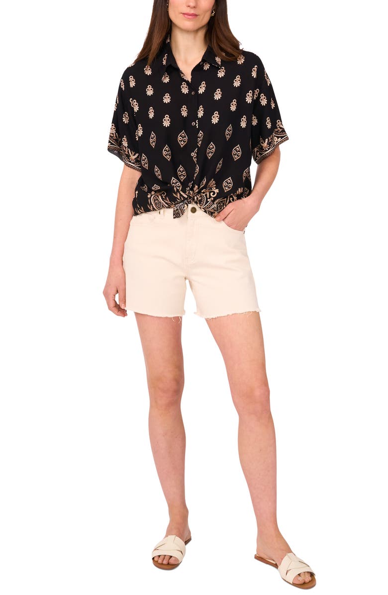Vince Camuto Short Sleeve Button-Up Shirt, Alternate, color, 