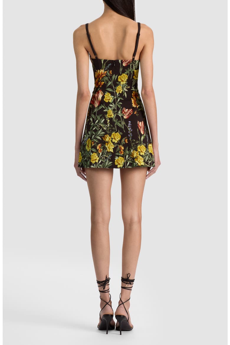 Julia Scoop Neck Minidress, Alternate, color, DESERT SPRIGS BLACK