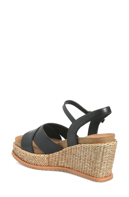 Söfft Diana Espadrille Platform Wedge Sandal In Black