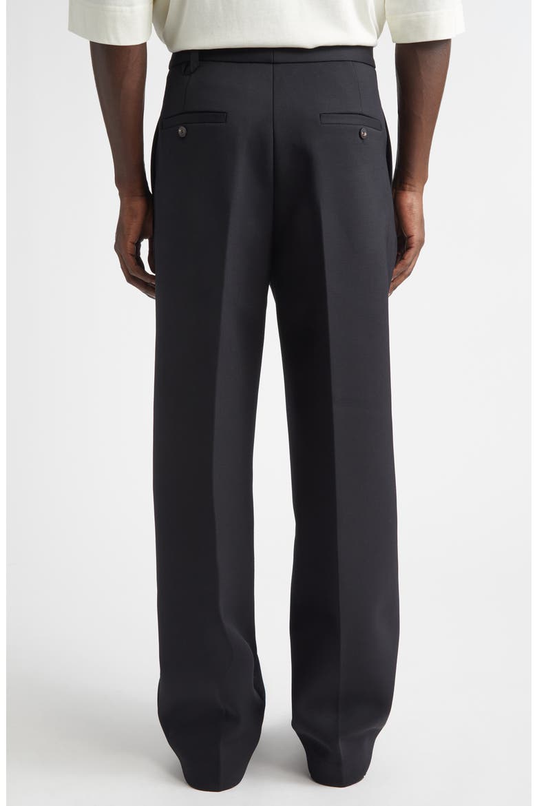 Le Pantalon Citta Pleated Stretch Wool Pants, Alternate, color, BLACK