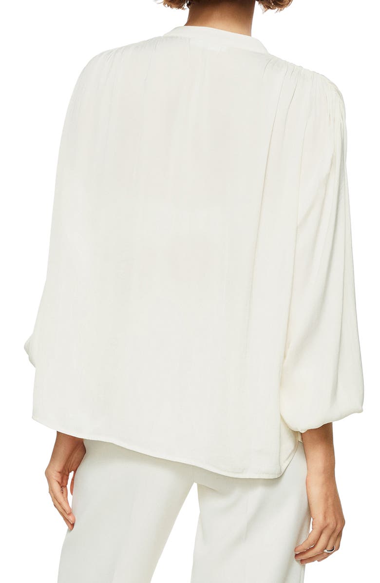 MANGO Flowy Button-Up Blouse, Alternate, color, 