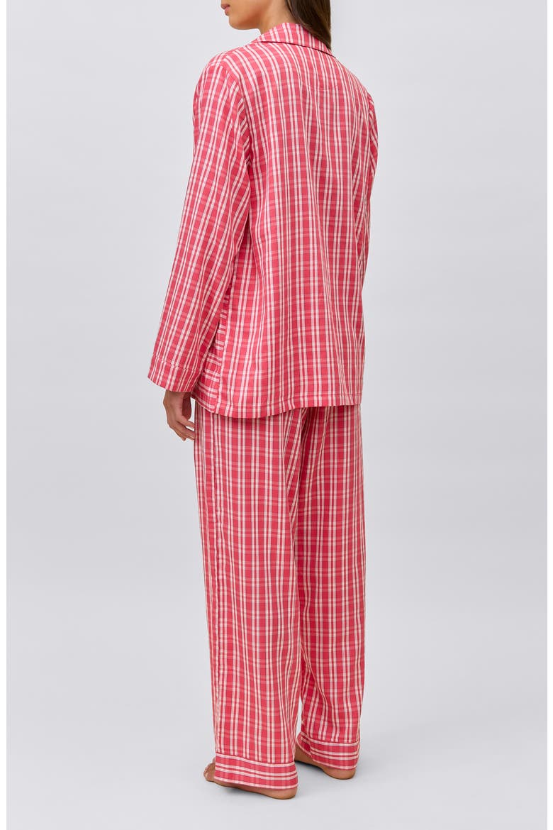 Holiday Plaid Cotton Sateen Pajamas, Alternate, color, BERRY RED