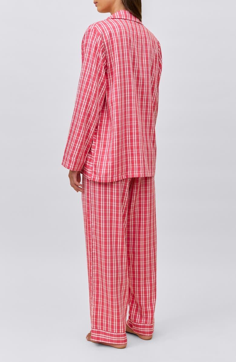 Papinelle Holiday Plaid Cotton Sateen Pajamas, Alternate, color,