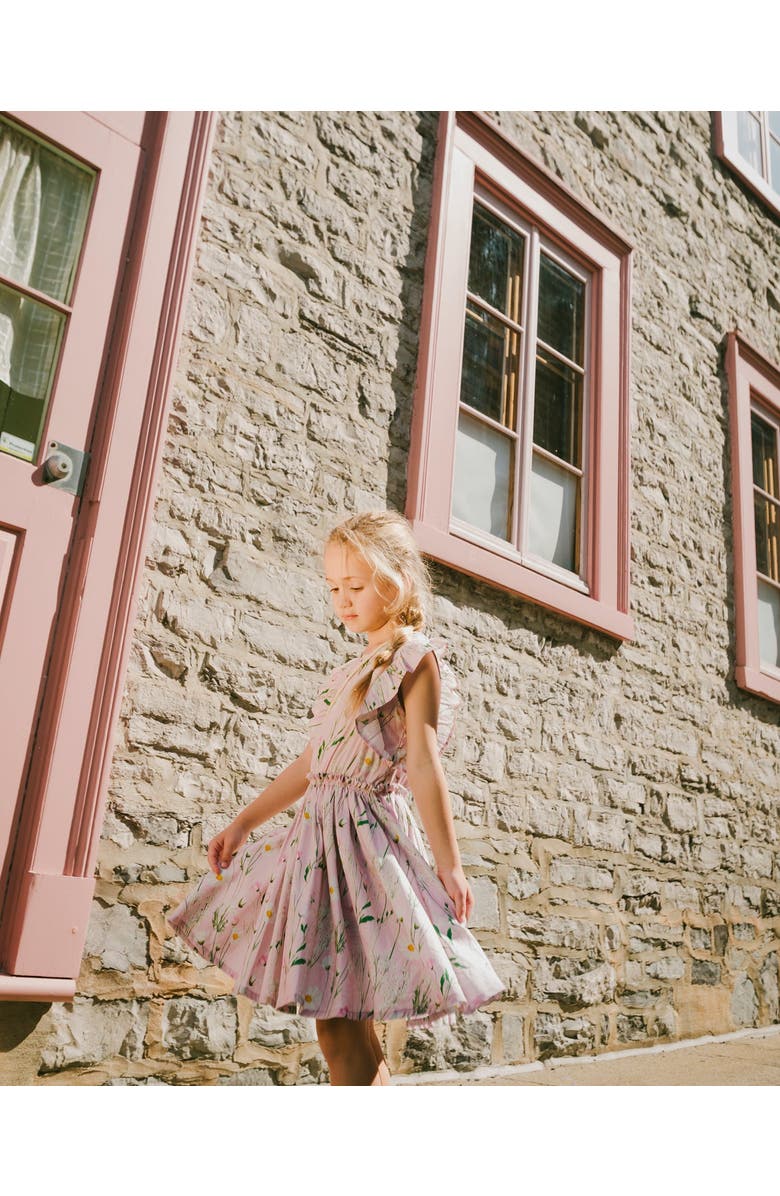 Deux par Deux Viscose Flowers Sleeveless Dress, Alternate, color, Pink Printed Flowers