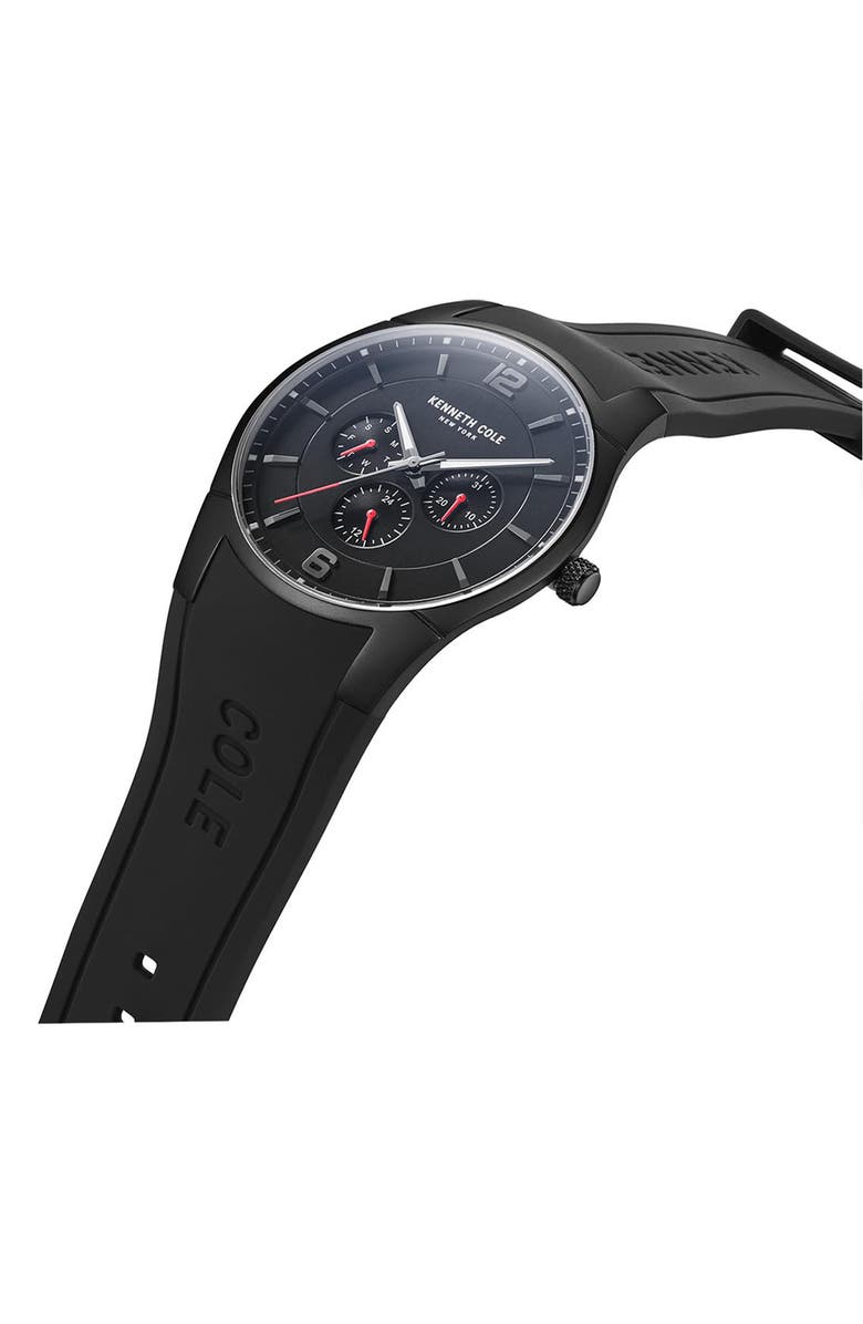 Kenneth Cole Dress Sport Silicone Strap Watch, 42mm, Alternate, color, 