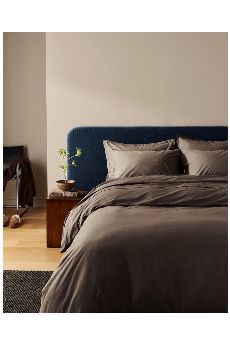 Brushed Cotton Sheet Set, Alternate, color, WARM GREY