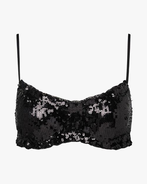 Weworewhat Ruched Bralette In Black