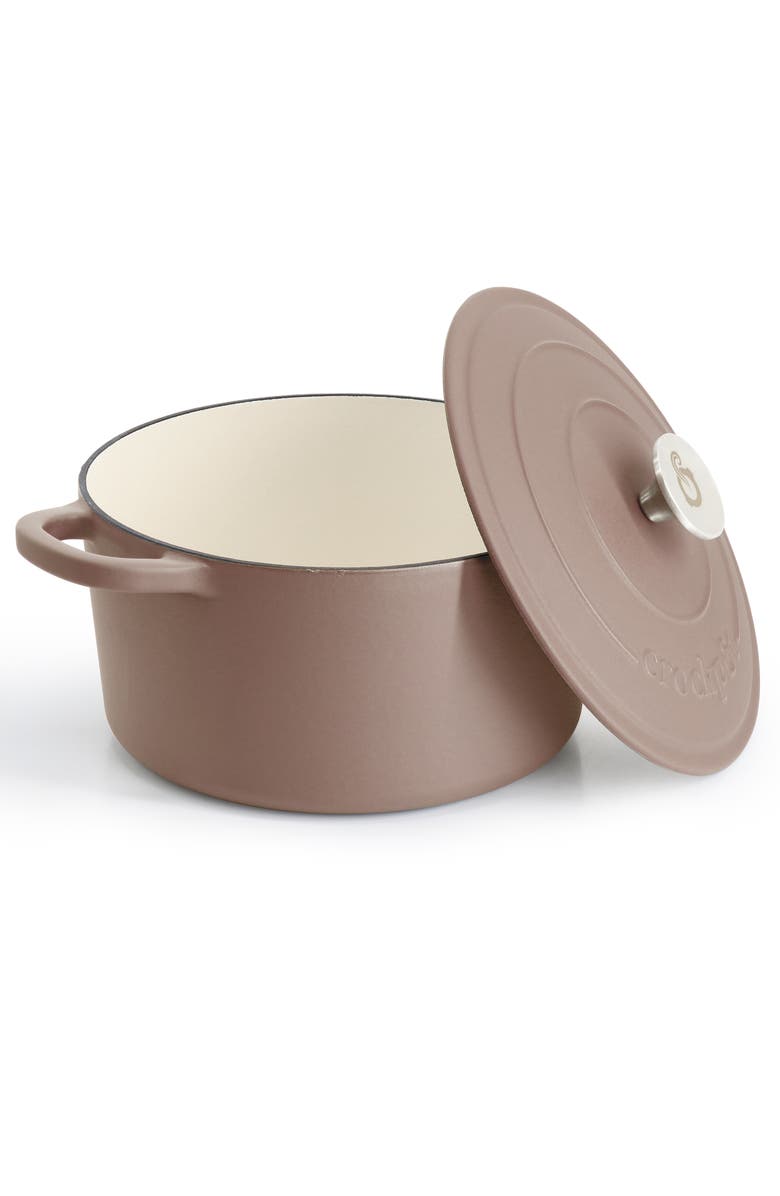 Crockpot 7 Quart Enameled Cast Iron Dutch Oven, Alternate, color, Pink