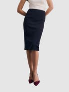 The Fold High Waist Tailored Pencil Skirt