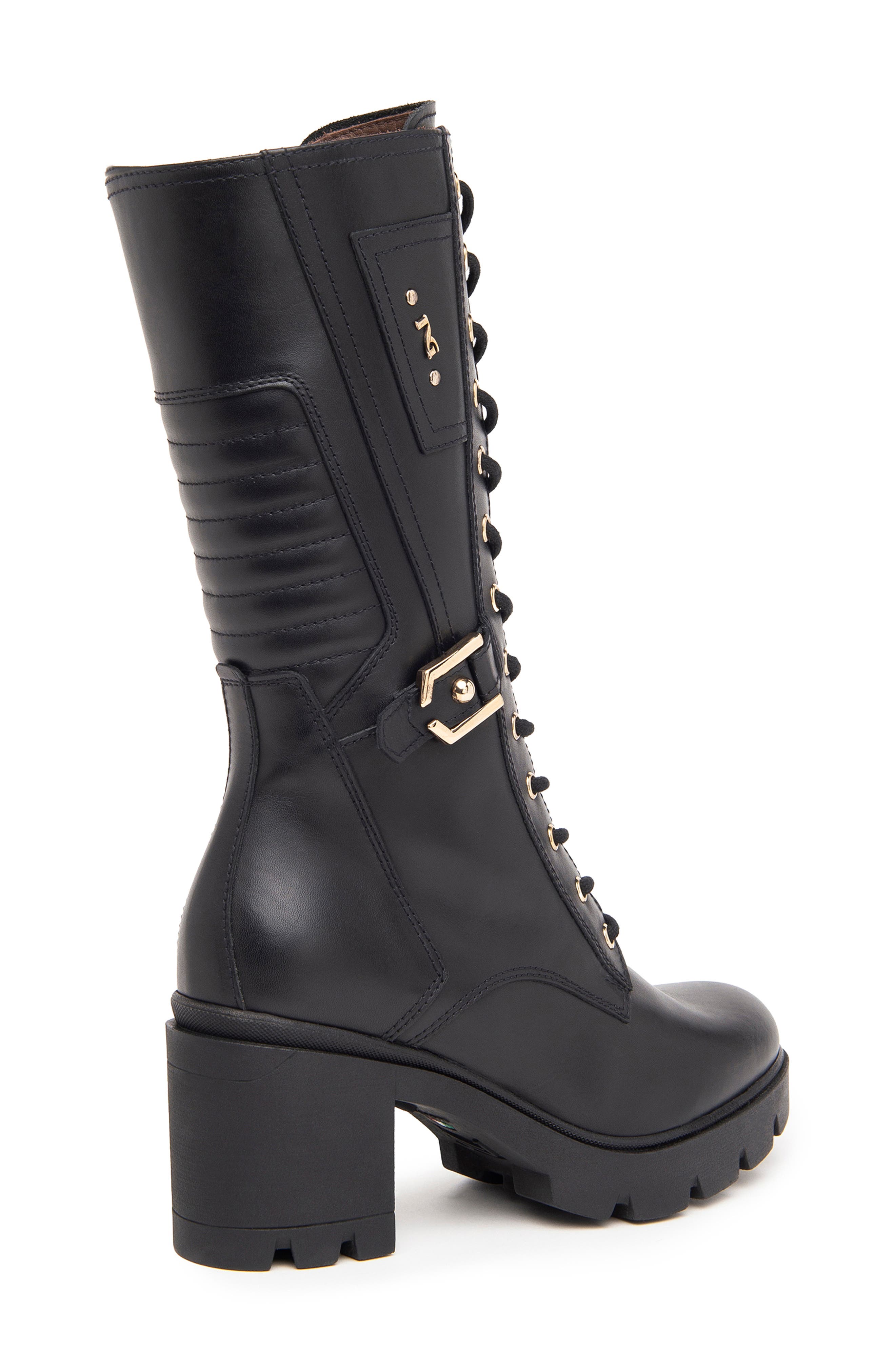 NeroGiardini Quilted Moto Boot, Alternate, color, 