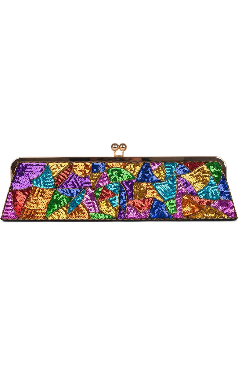 Jeffrey Campbell Marguerite Multicolor Sequin Clutch, Main, color,