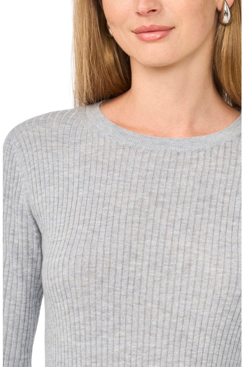 Rib Crewneck Sweater, Alternate, color, LIGHT HEATHER GREY