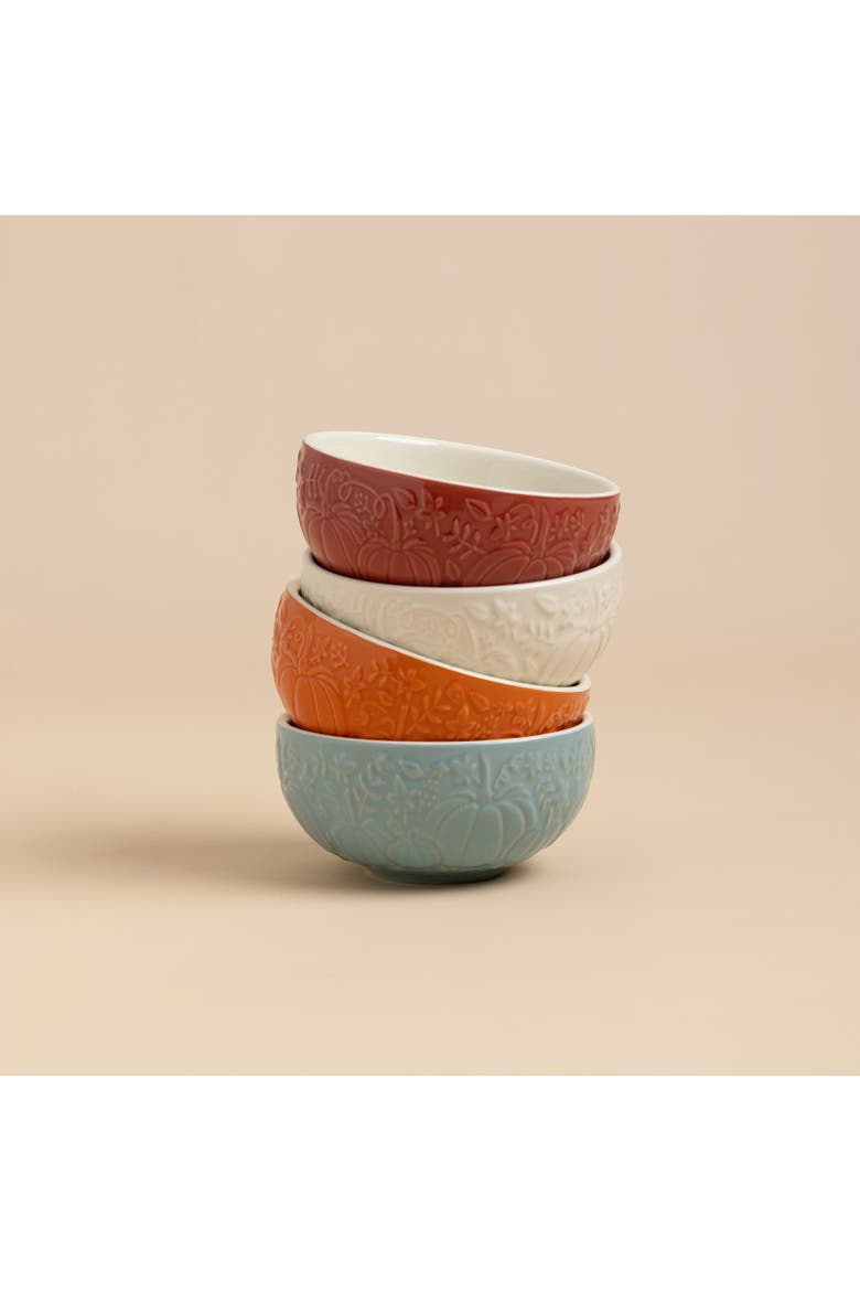 Home Set of 4 Mini Pumpkin Bowls, 5.9-Ounce, Alternate, color, Multicolored