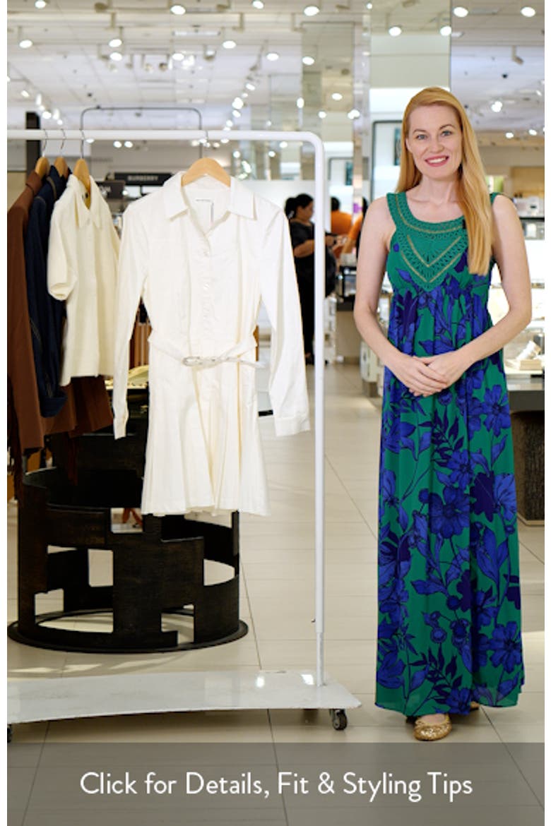 Pleated Belted Long Sleeve Cotton Blend Mini Shirtdress video