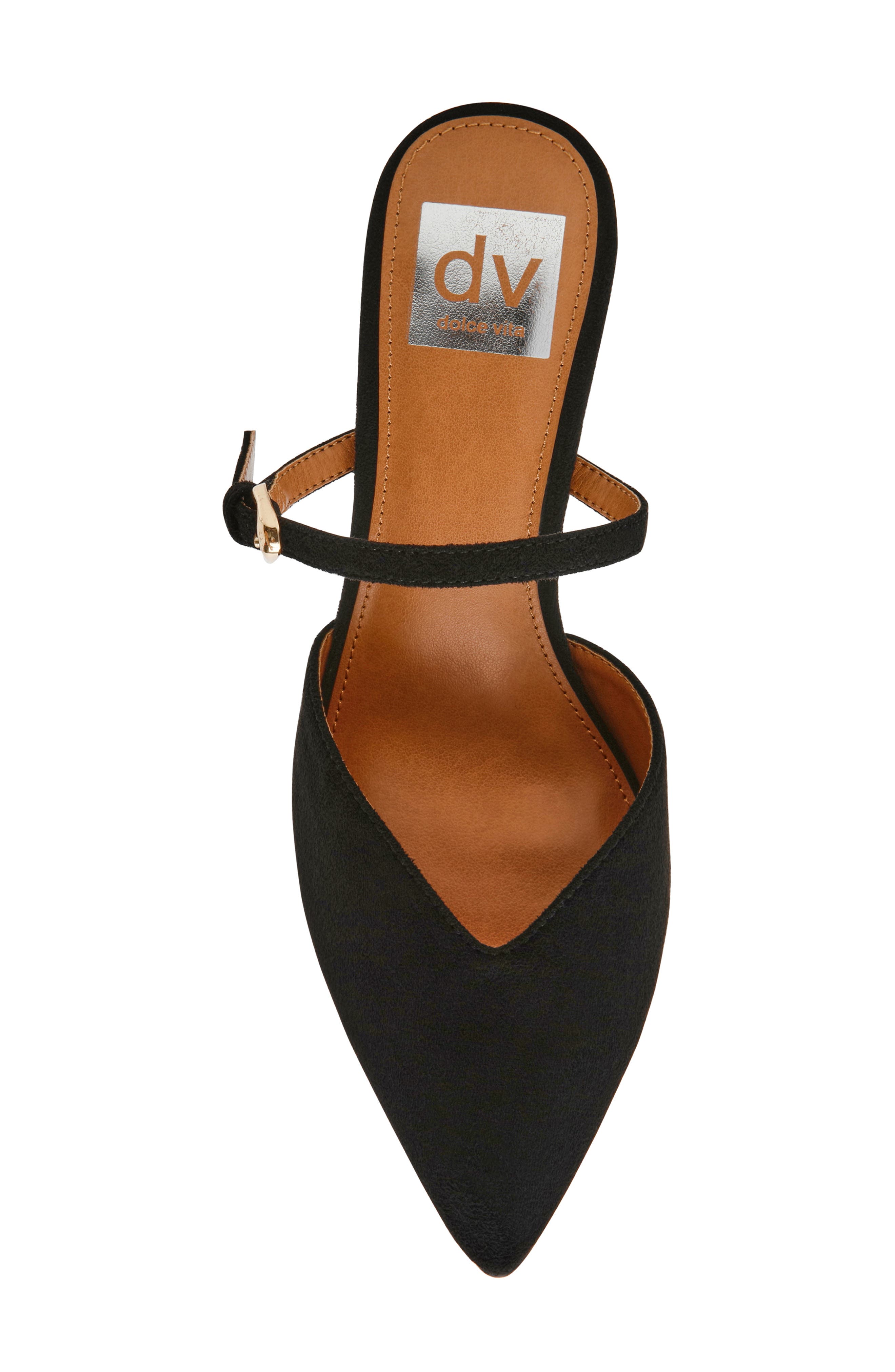 DV by Dolce Vita Eleganza Mule Pump, Alternate, color, Black Faux Suede
