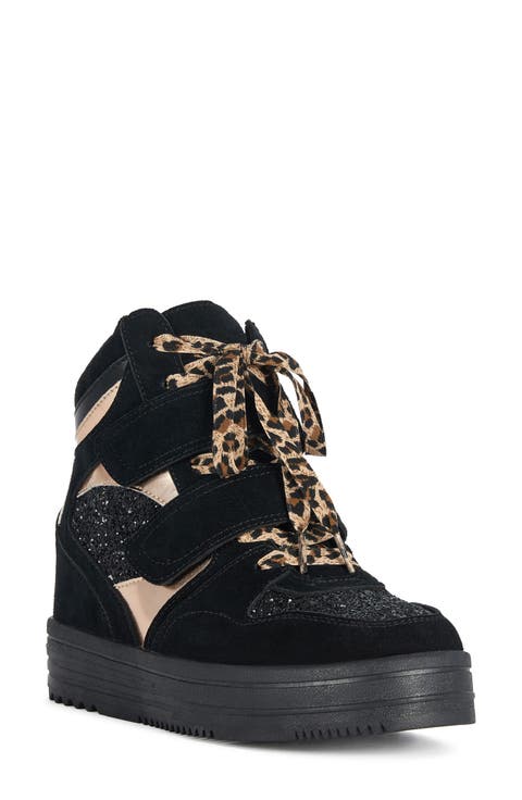 Jojo Faux Leather Wedge Sneaker