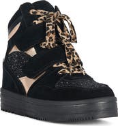 AZALEA WANG Jojo Faux Leather Wedge Sneaker