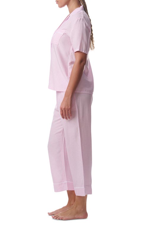 Splendid Women's 2-piece Button-front Shirt & Crop Pant Pajamas In Eight Fder Stripe