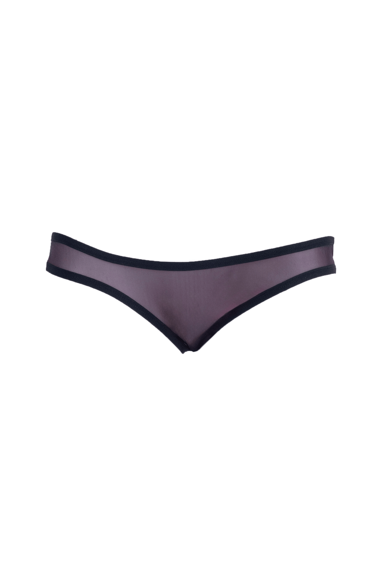 LECHERY<sup>®</sup> Lustrous Sheer V-cut Thong, Alternate, color, Black