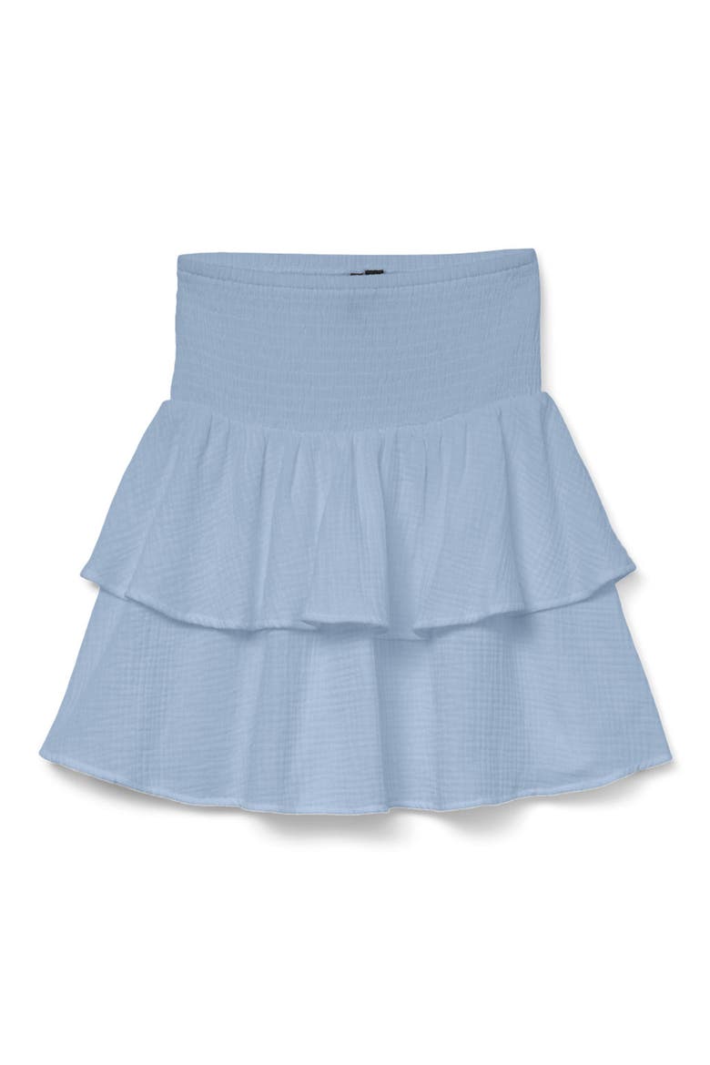 Natali Tiered Smocked Waist Miniskirt, Alternate, color, CASHMERE BLUE