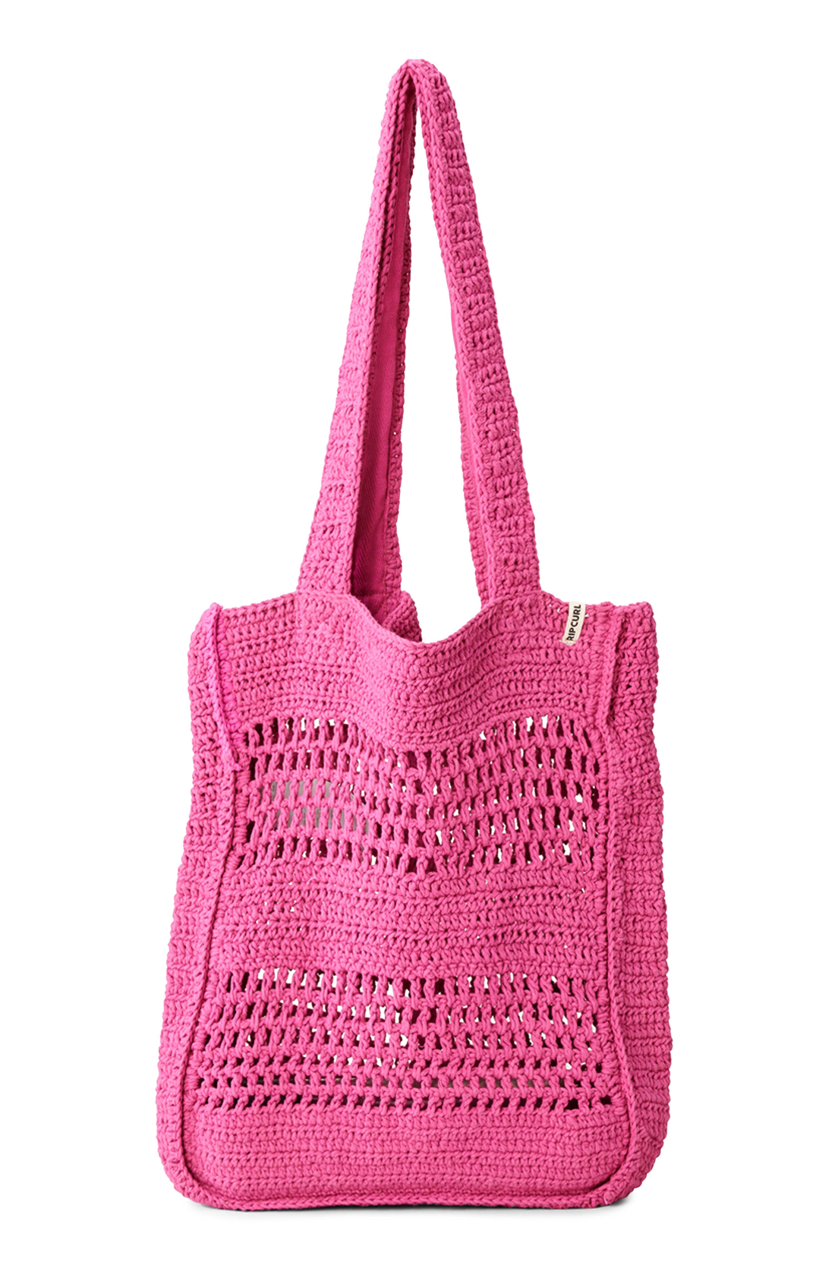 Rip Curl Crochet Tote, Main, color, 